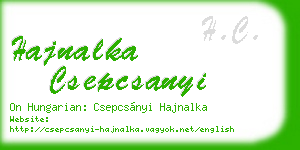 hajnalka csepcsanyi business card