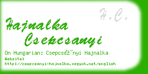 hajnalka csepcsanyi business card